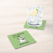 This Kitchen is for dancing snowman スクエアペーパーコースター (インサイチュ)