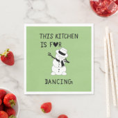 This Kitchen is for dancing snowman スタンダードランチョンナプキン (インサイチュ)
