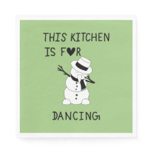 This Kitchen is for dancing snowman
