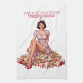 This Kitchen Is for Reheating Takeout Illustration キッチンタオル (縦)