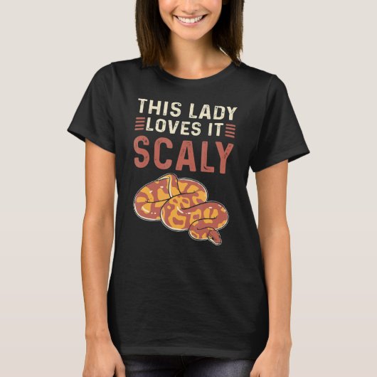 This Lady Loves It Scaly Royal Python Banana Ball Tシャツ (正面)