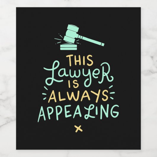 This Lawyer Is Always Appealing ワインラベル (シングルラベル)