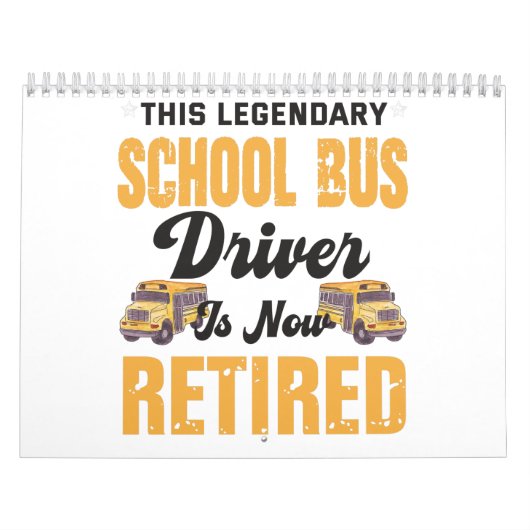 This legendary school bus driver is now retired カレンダー (カバー)