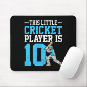 This Little Cricket Player Is 10 Years Old 10th Bi マウスパッド (マウス)