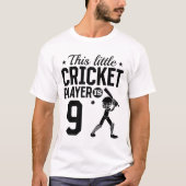 This Little Cricket Player Is 9 Years Old - 9th Bi Tシャツ (正面)