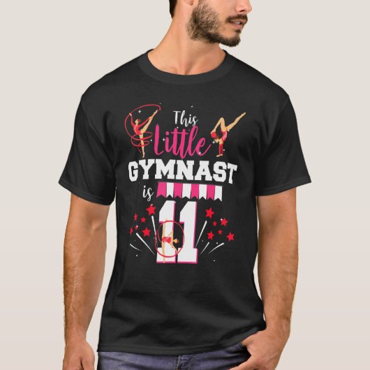 This Little Gymnast Is 11 Year Old Birthday Gymnas Tシャツ (正面)