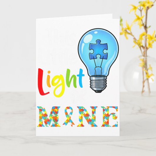 This Little Light Of Mine Autism Awareness Support カード (黄色い花)