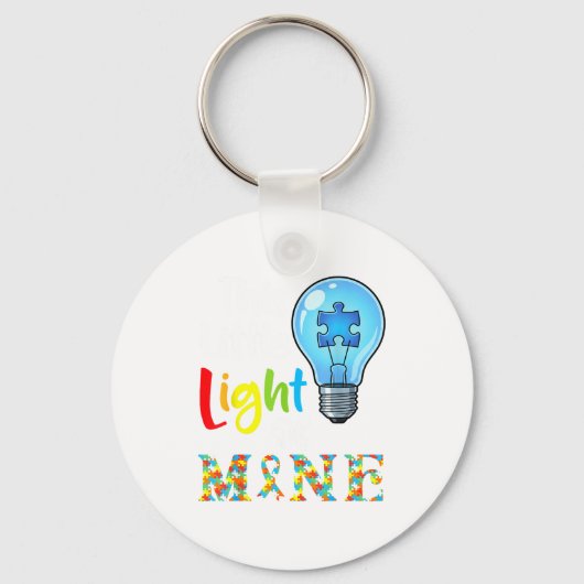 This Little Light Of Mine Autism Awareness Support キーホルダー (正面)