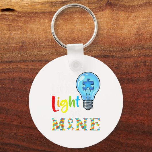 This Little Light Of Mine Autism Awareness Support キーホルダー (正面)