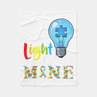This Little Light Of Mine Autism Awareness Support フリースブランケット