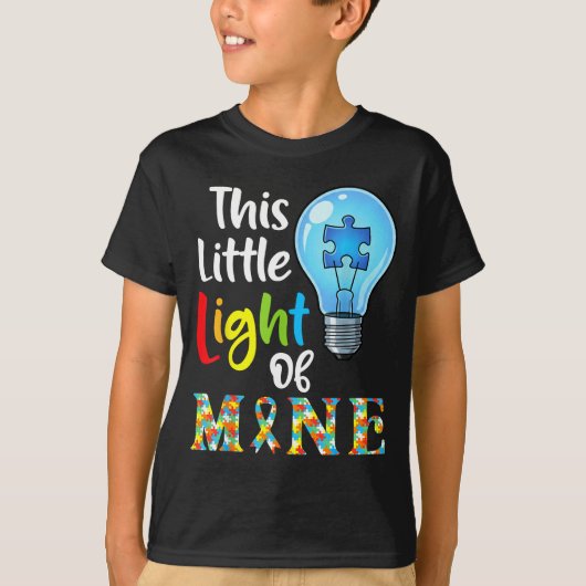 This Little Light Of Mine Autism Awareness Support Tシャツ (正面)