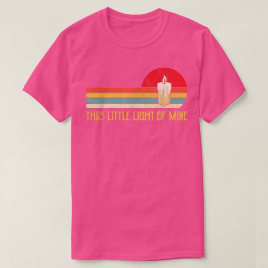 This Little Light OfMine Tshirt Candle Gift Faith Tシャツ (デザイン正面)