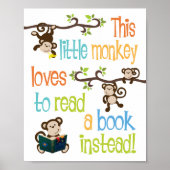 This Little Monkey Love To Read ポスター (正面)