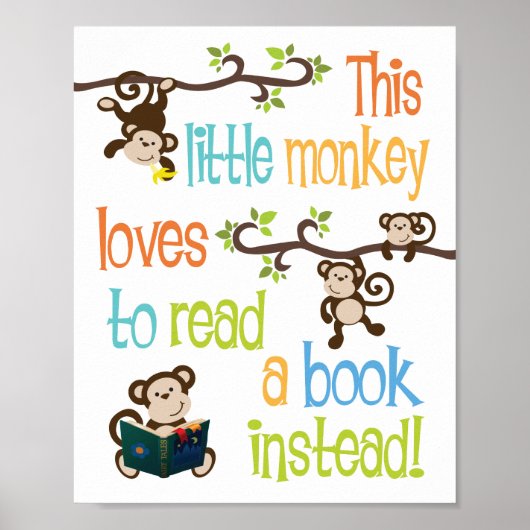This Little Monkey Love To Read ポスター (正面)