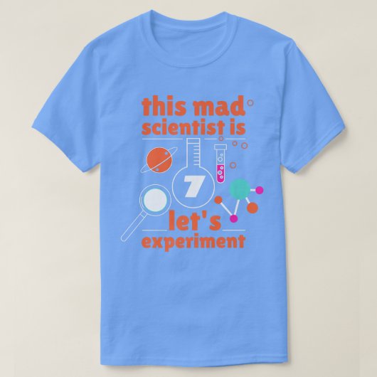 This Mad Scientist is 7 Birthday Seventh 7th Scien Tシャツ (デザイン正面)