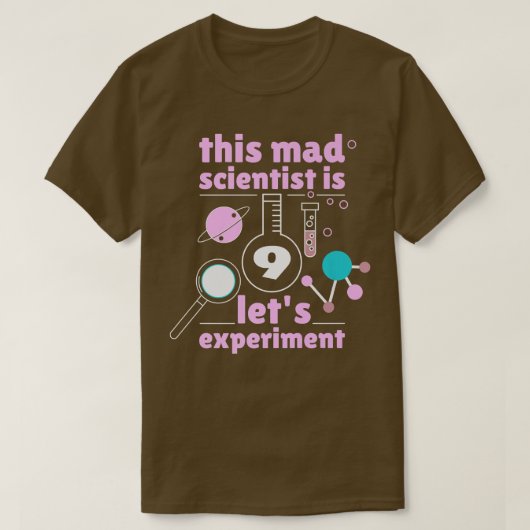 This Mad Scientist is 9 Birthday Nineth 9th Scienc Tシャツ (デザイン正面)