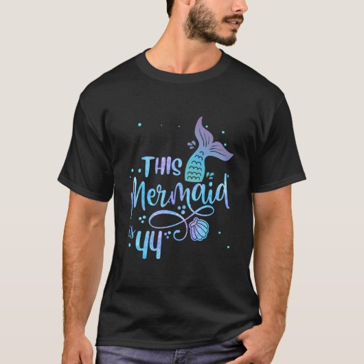 This Mermaid Is 44 44Th Mother Mermaids Tシャツ (正面)