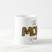 THIS MOM ROCKS LEOPARD PRINT CHIC Mothers Day モーフィングマグカップ (中央)