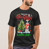 This My Christmas Pajama   Border Collie Santa Xma Tシャツ (正面)