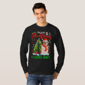 This My Christmas Pajama Bulldog Scarf Santa Xma Tシャツ (正面フル)