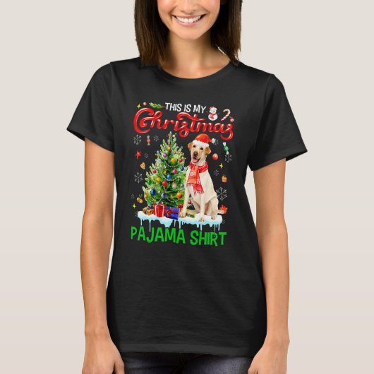 This My Christmas Pajama   Labrador Retriever Sant Tシャツ (正面)