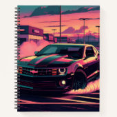 This notebook features a muscle car ノートブック (正面)