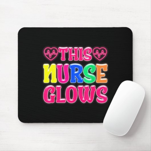 This Nurse Glows Nursing Glow Retro  マウスパッド (マウス)