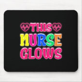 This Nurse Glows Nursing Glow Retro  マウスパッド (正面)