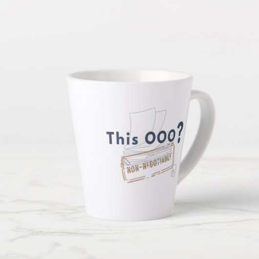 This OOO? NON-NEGOTIABLE カフェラテマグ (右アングル)