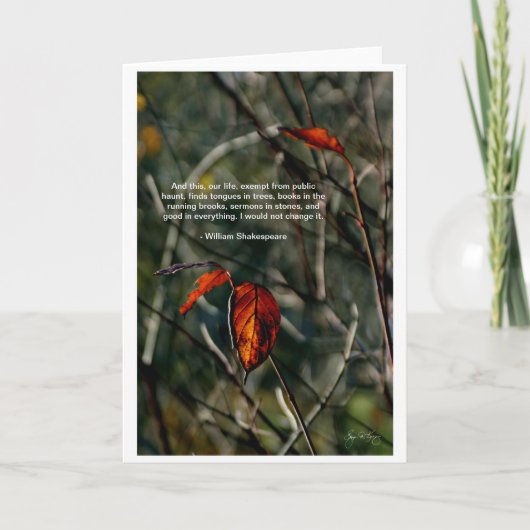 This Our Life – シェークスピア引用文カード カード (正面)