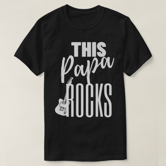 This Papa Rocks Guitar Player Rock n RollGuitar118 Tシャツ (デザイン正面)