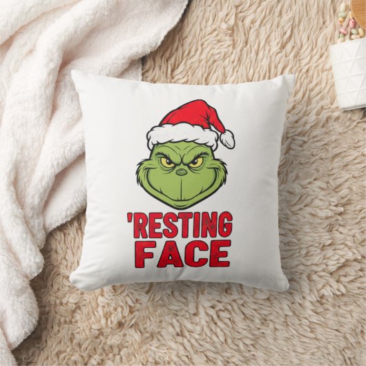 This Pillow's Face Says "Merry Christmas," But  クッション (ブランケット)