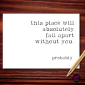 This Place Will Fall Apart Probably Retirement カード