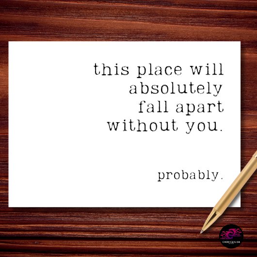 This Place Will Fall Apart Probably Retirement カード