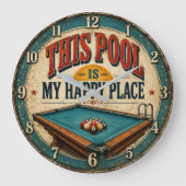 This Pool Is My Happy Place ラージ壁時計 (正面)