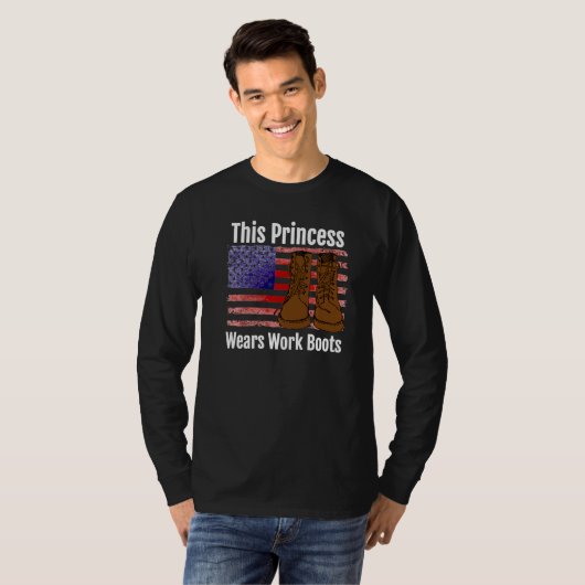 This Princess Wears Work Boots Premium Tシャツ (正面フル)