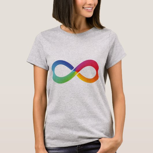 This rainbow infinity design can symbolize so many tシャツ (正面)