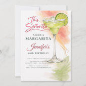 This Señorita Needs a Margarita 40th Fiesta 招待状 (正面)