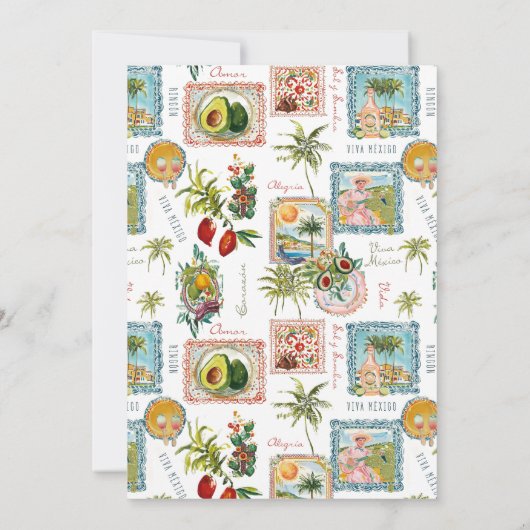 This Señorita Needs a Margarita | Mexican Fiesta  招待状 (裏面)