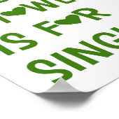 This Shower Is for Singing Funny Frog Wall Poster  ポスター (角)