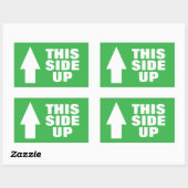 This side up arrow stickers for moving or shipping 長方形シール (シート)