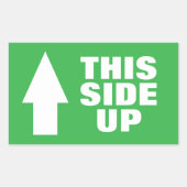 This side up arrow stickers for moving or shipping 長方形シール (正面)