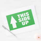 This side up arrow stickers for moving or shipping 長方形シール (封筒)