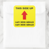 "This Side Up" "Other Side Up!!" 出荷おもしろい スクエアシール (バッグ)