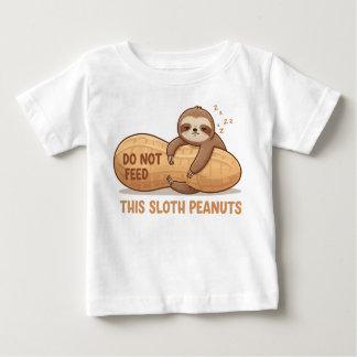 This Sloth Can’t Eat Peanuts | Kids Allergy Shirt ベビーTシャツ