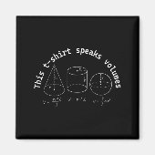 This Speaks Volumes Funny Maths Science Geeky Pun  マグネット (正面)