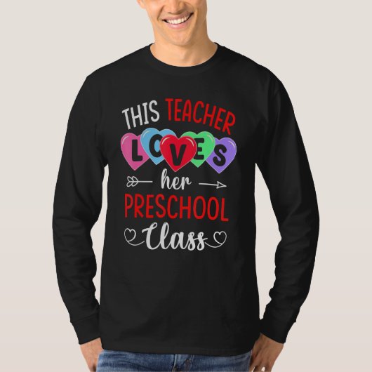 THIS TEACHER LOVES HER PRESCHOOL CLASS Shirts Vale Tシャツ (正面)