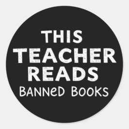 This Teacher Reads Banned Books Graphic ラウンドシール