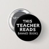 This Teacher Reads Banned Books Graphic 缶バッジ (正面&裏面)