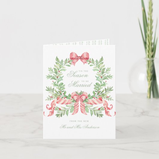 This the Season to Be 結婚した初めてのクリスマス写真 シーズンカード (正面)